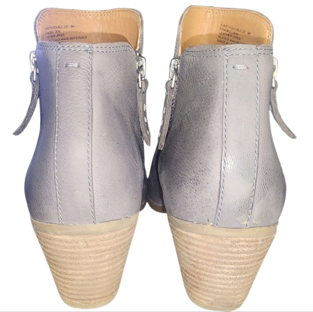 Frye Ankle Boots Judith Double Zip, Gray, Womens 9M​ - Picture 4 of 9